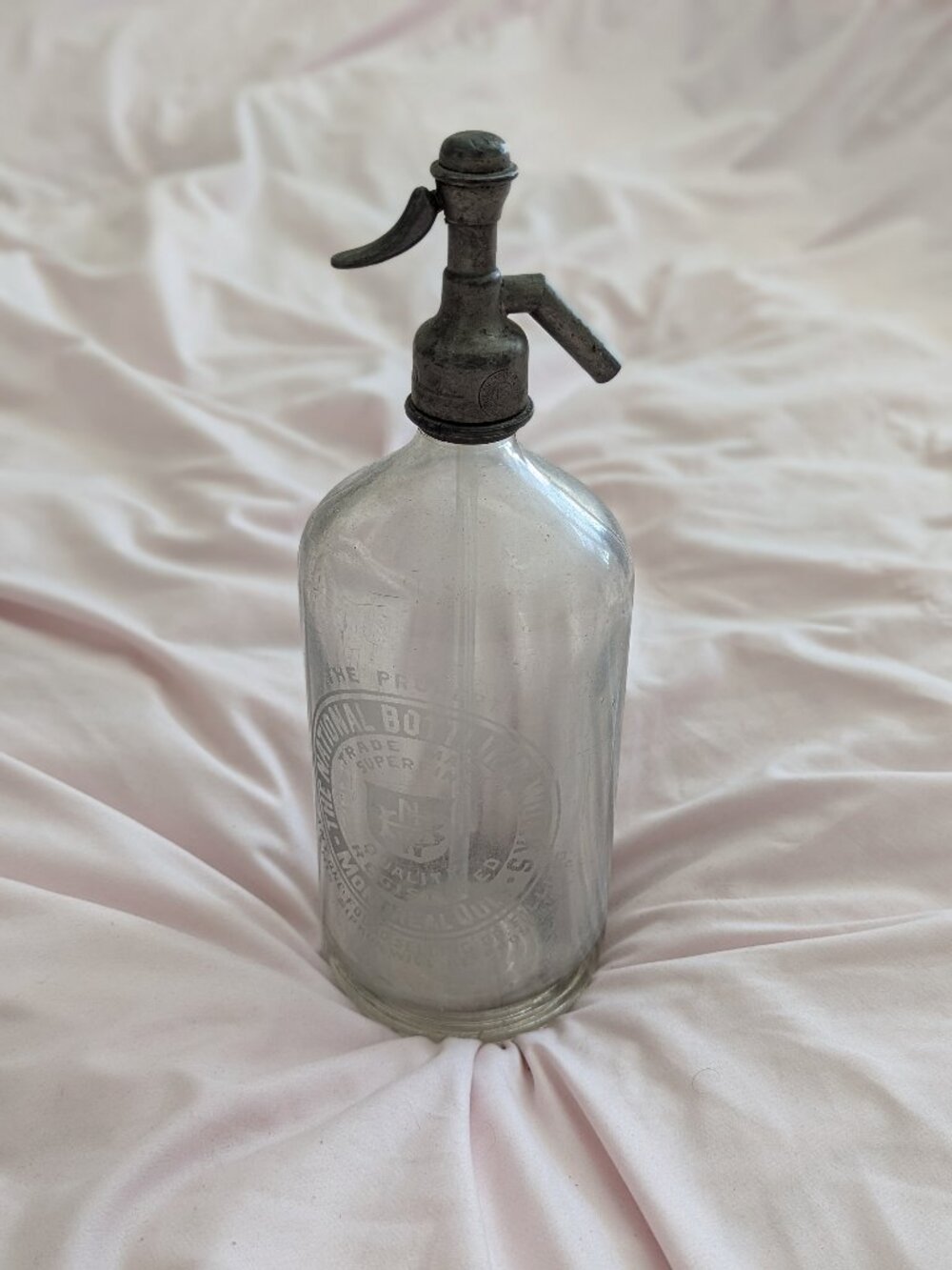 National Bottling Works Montreal Clear Seltzer Bottle
